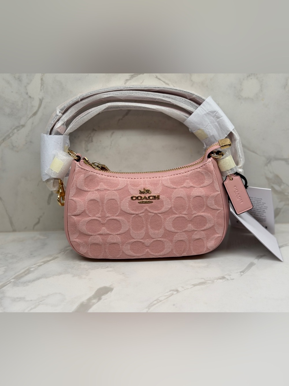 Coach Pink Denim Mini Teri